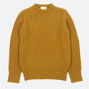 Far Afield | Mustard Tanner Ribbed Knit Lambs Wool Sweater